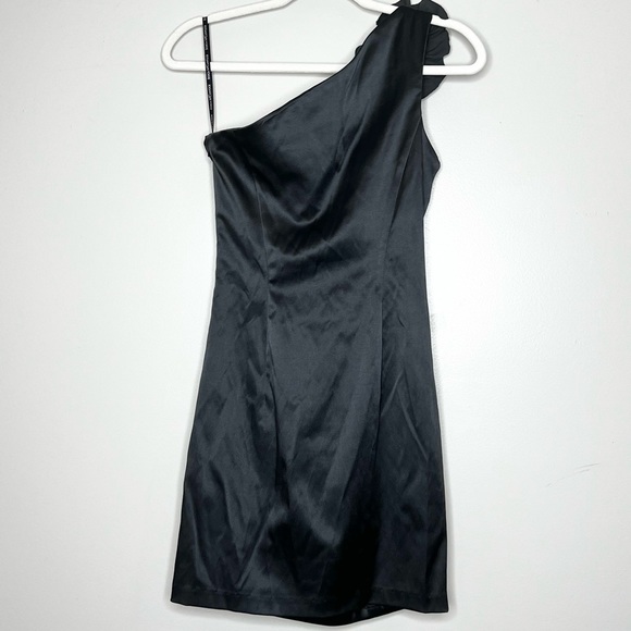 Jessica McClintock Gunne Sax Little Black Mini Dress Sexy Cocktail Party Vintage - Picture 10 of 12